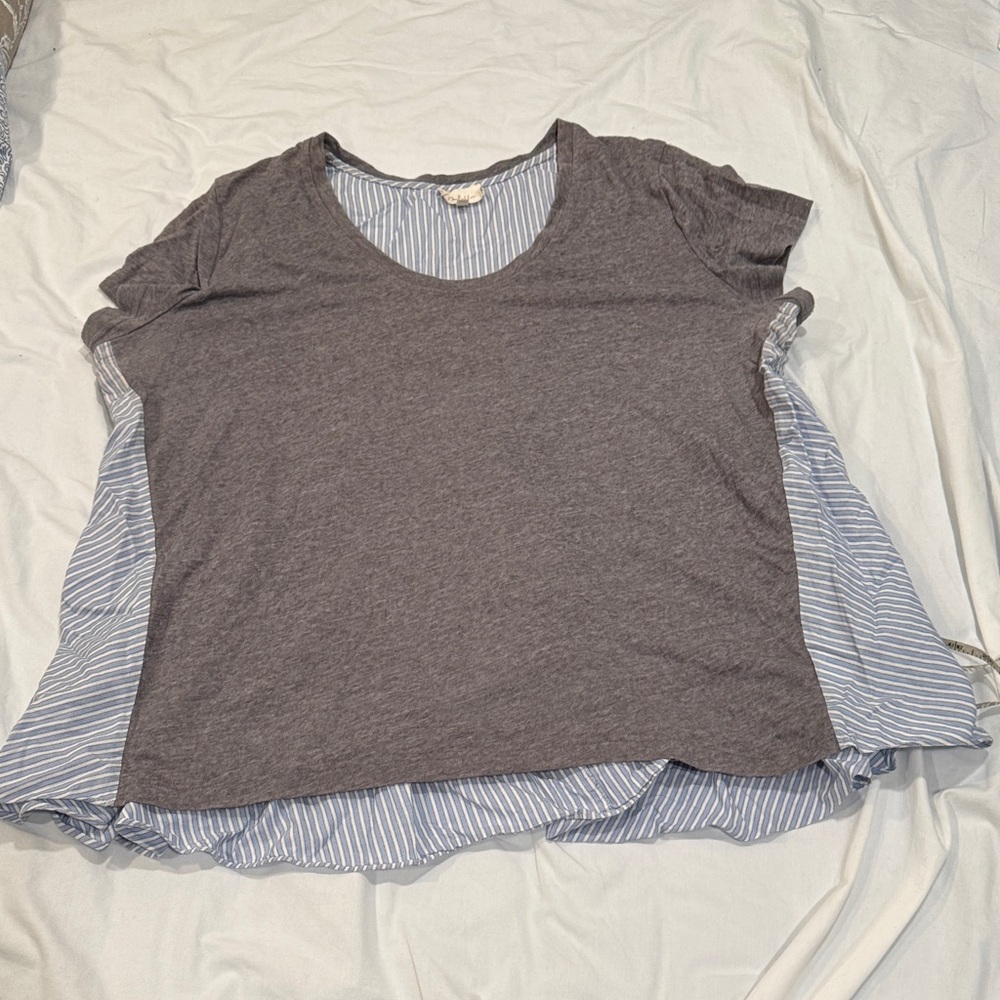 Fun Two-Tone Blouse Anthropologie